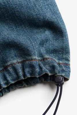 Pantalon parachute en denim - Bleu denim — photo 2