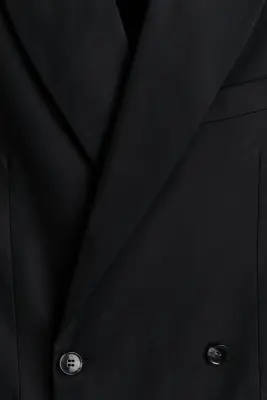 Veste Relaxed Fit à fermeture croisée - Noir — photo 5