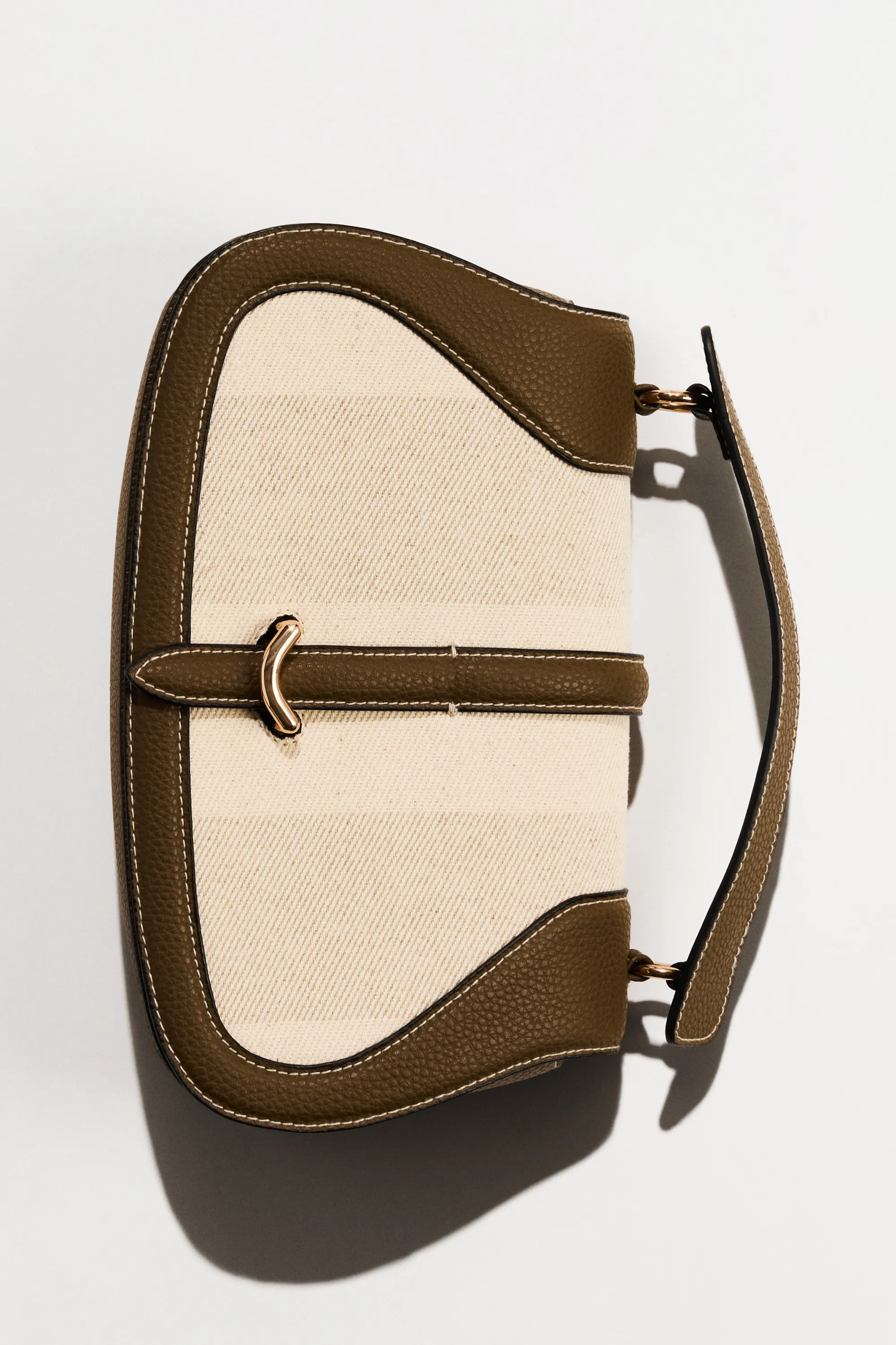 Sac crossbody - Vert kaki/beige clair