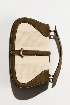 Sac crossbody - Vert kaki/beige clair — photo 1