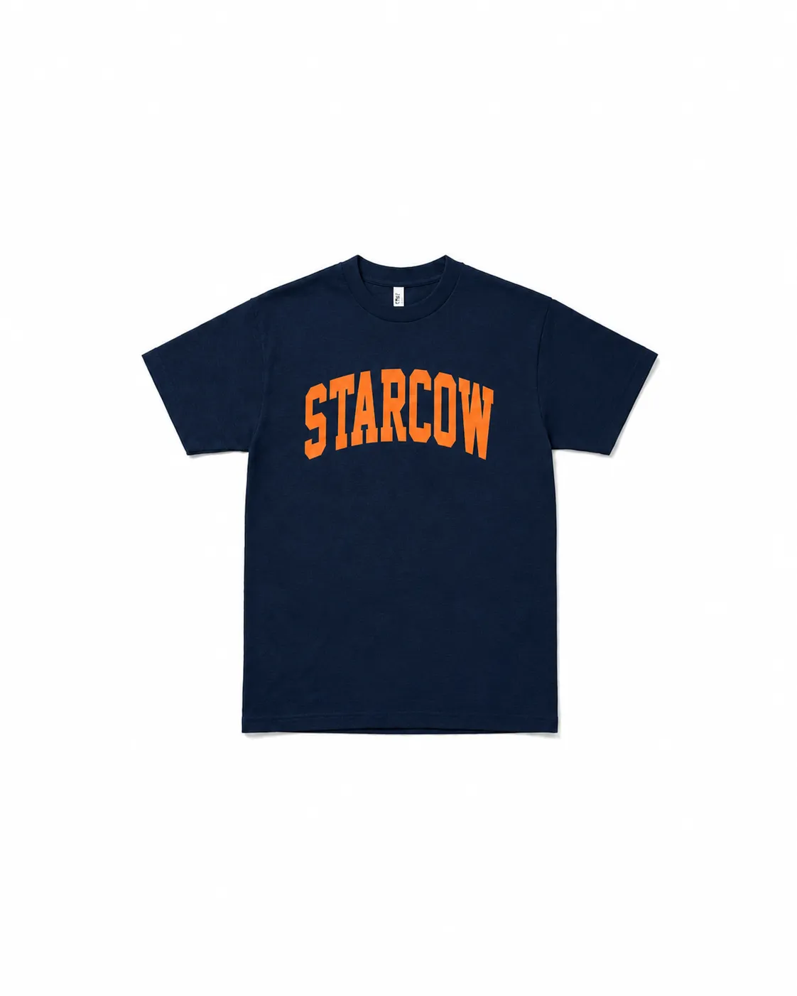 College Tee Navy Tangerine