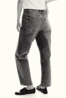 Mom Slim Fit High Waist Ankle Jeans - Bleu denim — photo 2