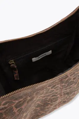 Sac demi-lune léopard Femme — photo 4