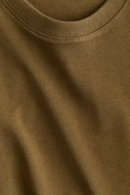 T-shirt boxy - Vert kaki — photo 3
