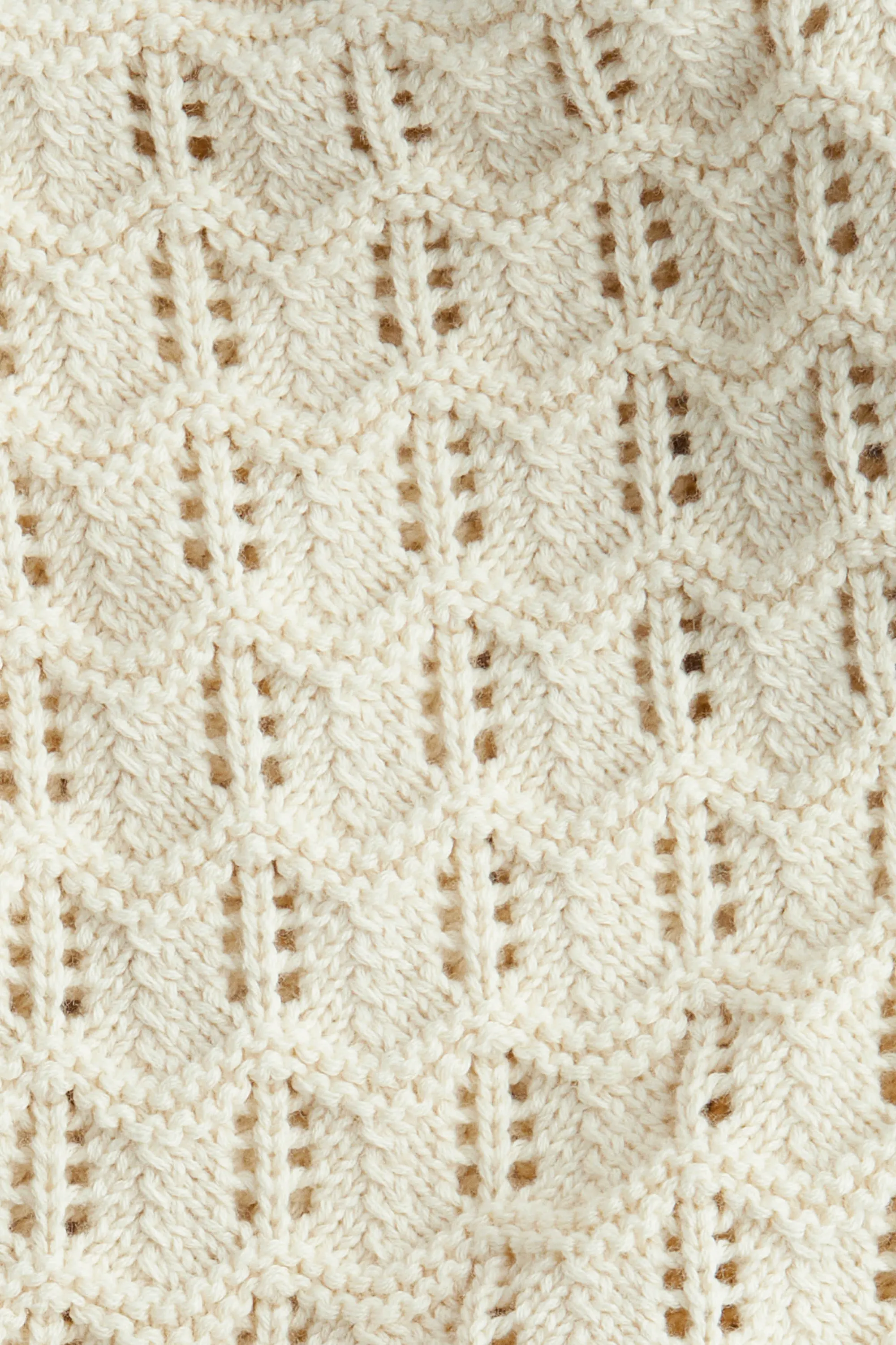 Ensemble 2 pièces en maille pointelle de coton - Crème