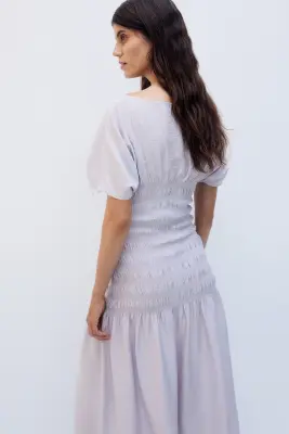 MAMA Robe à smocks - Violet clair — photo 4