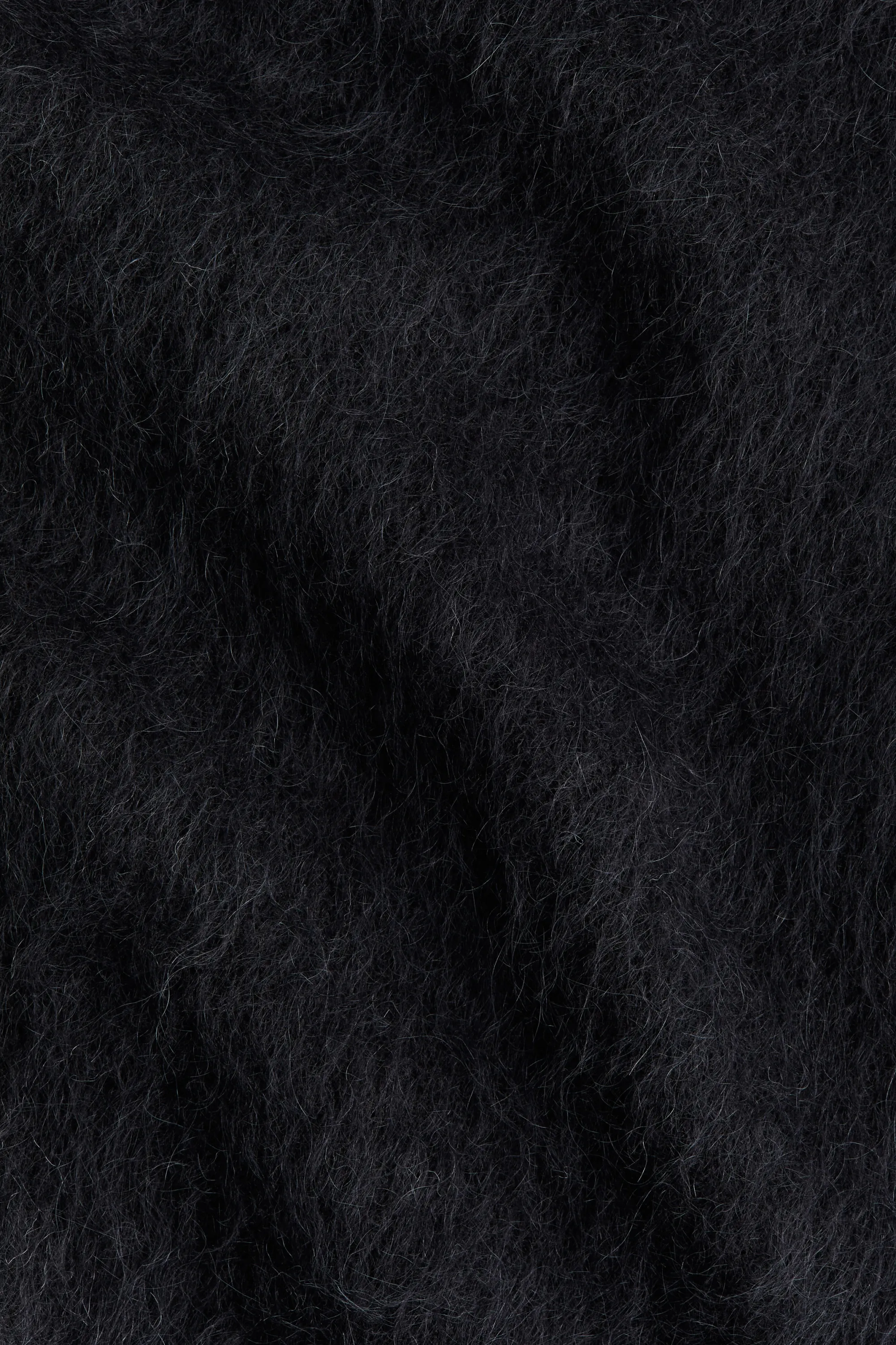 Pull oversize en mohair mélangé - Noir