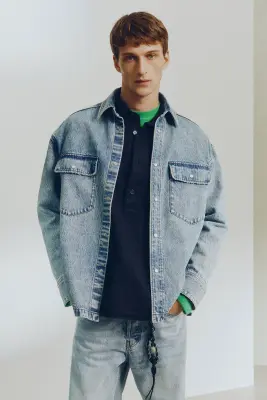 Chemise Regular Fit en denim - Bleu denim — photo 2