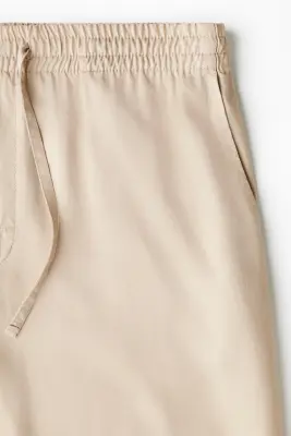 Pantalon Relaxed Fit en lyocell - Beige — photo 3