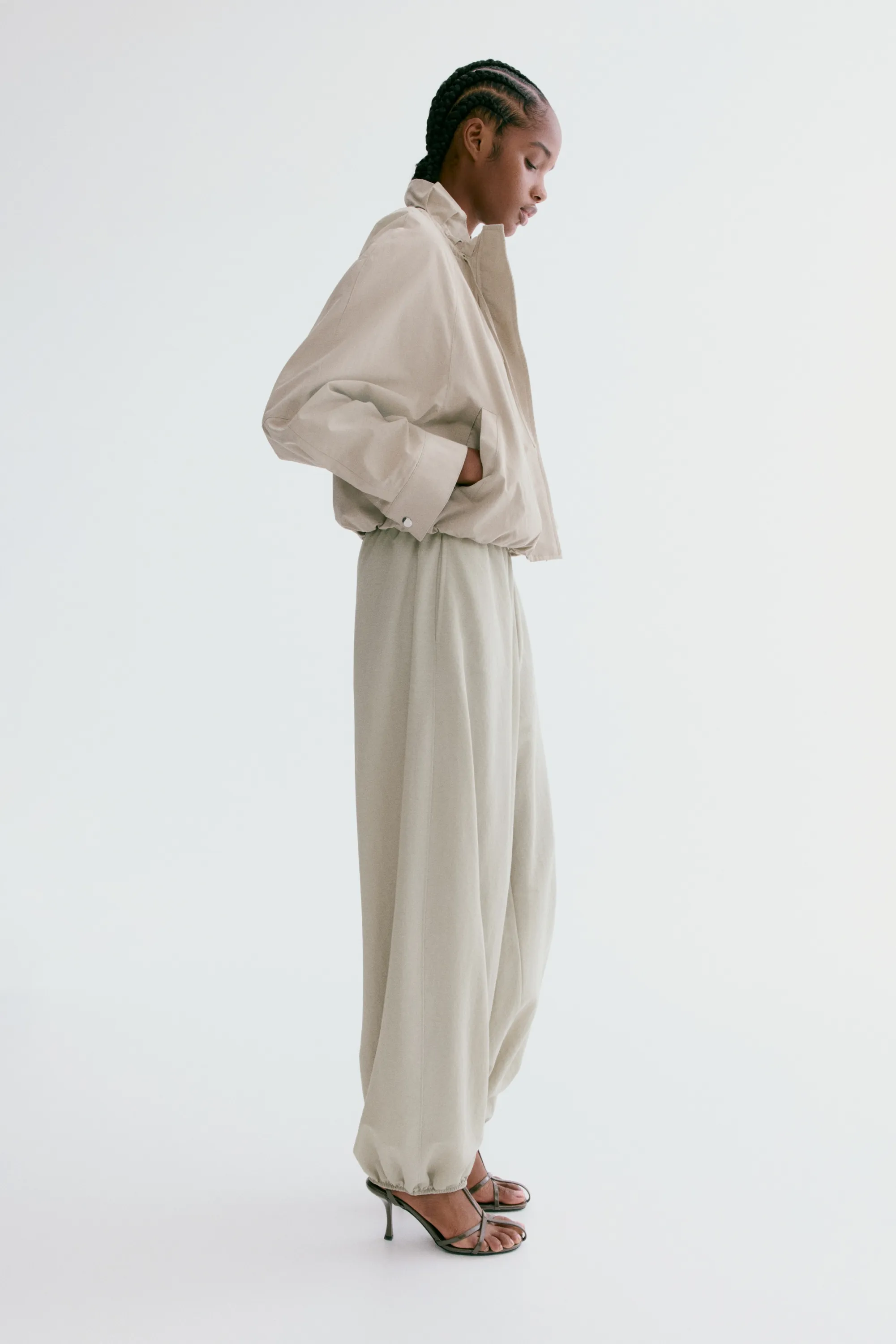Pantalon jogger à jambes ballon - Beige