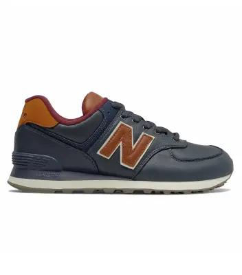 NEW BALANCE ML574 CUIR Marine — photo 4