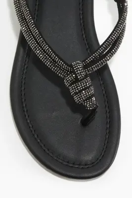 Sandales à strass - Noir — photo 2