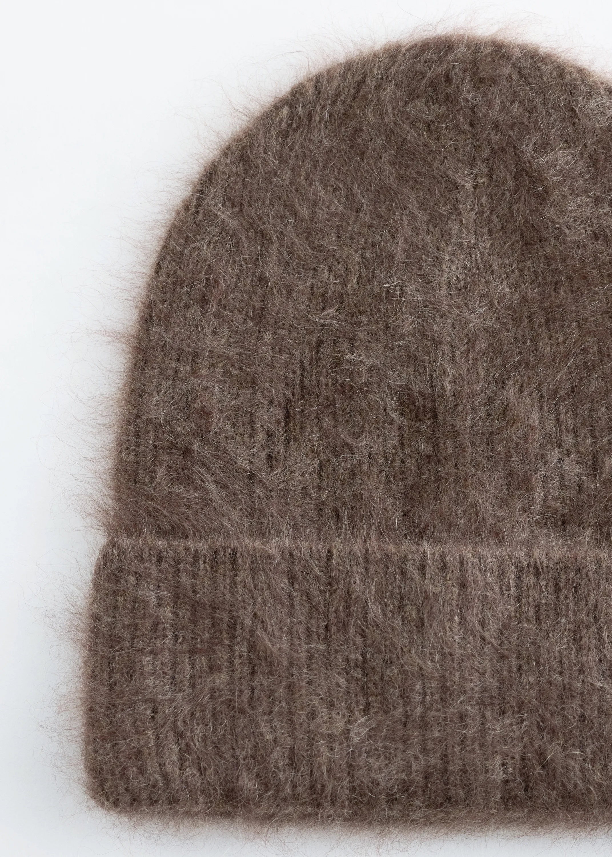 Bonnet en cachemire brossé - Marron foncé