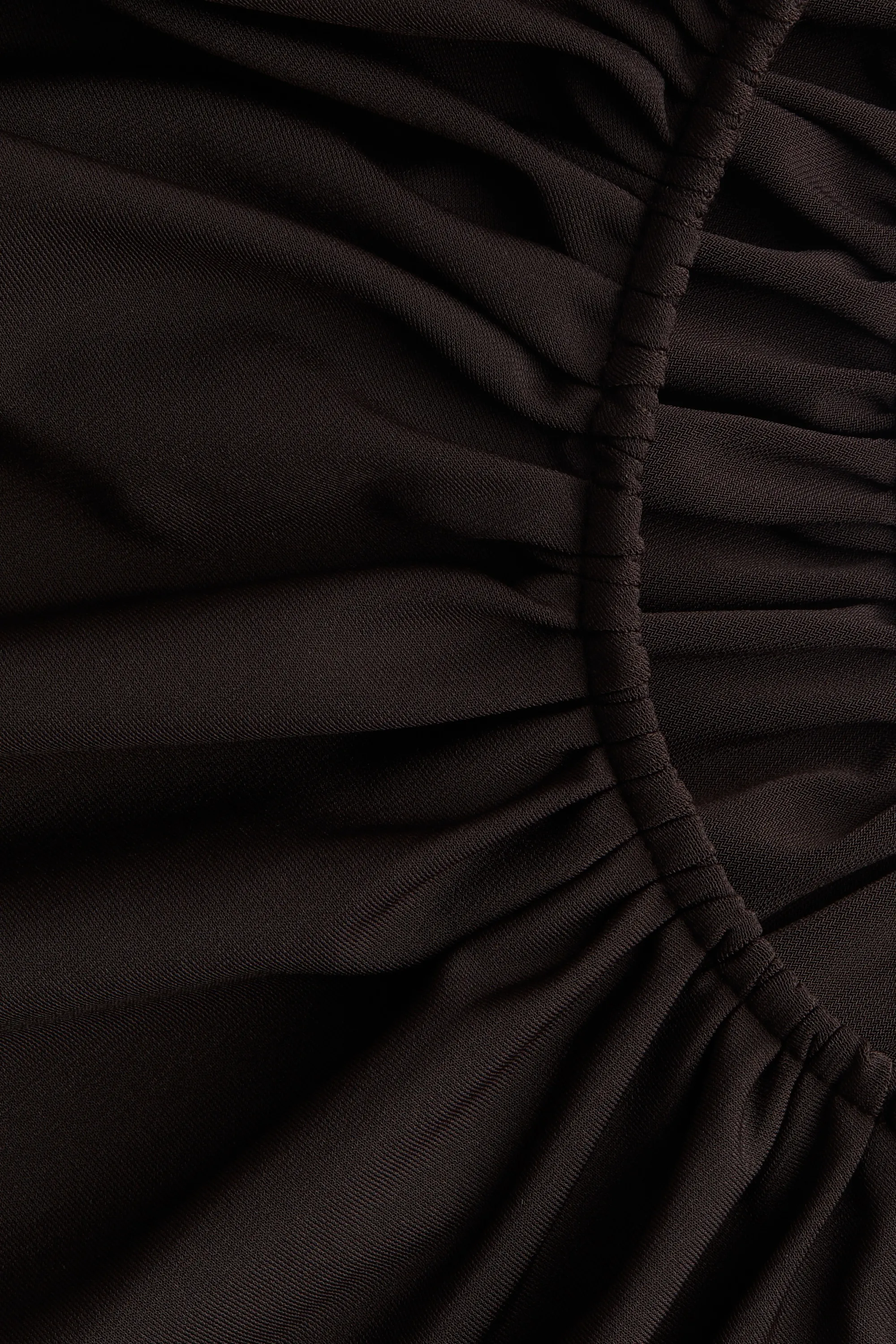 Robe découpée à effet drapé - Marron foncé