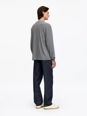 T-shirt décontracté à manches longues - gris — photo 2