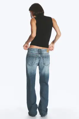 Jean droit standard taille basse Sonic - Milano Blue - Bleu moyen — photo 2