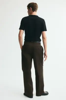 Pantalon chic Loose Fit - Brun kaki foncé — photo 3