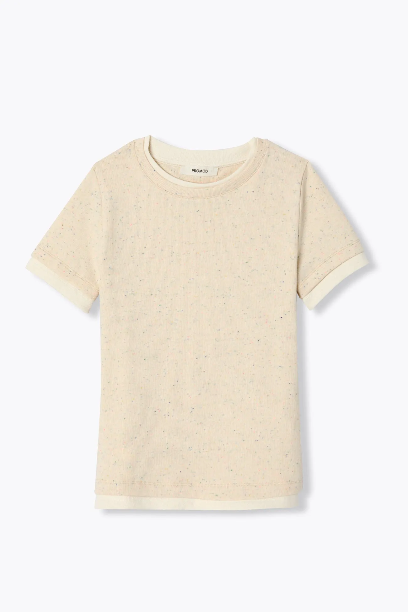 T-shirt slim effet superposé