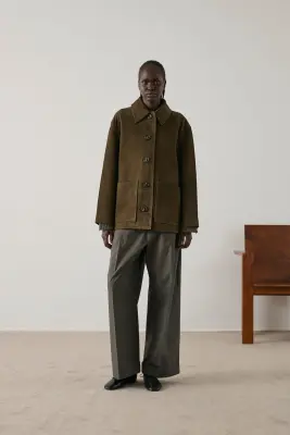 VESTE VINCENZO KAKI FONCÉ — photo 1