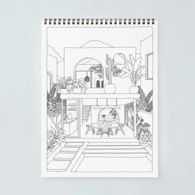 Carnet de coloriage pour adultes Cactus & Plants — photo 3
