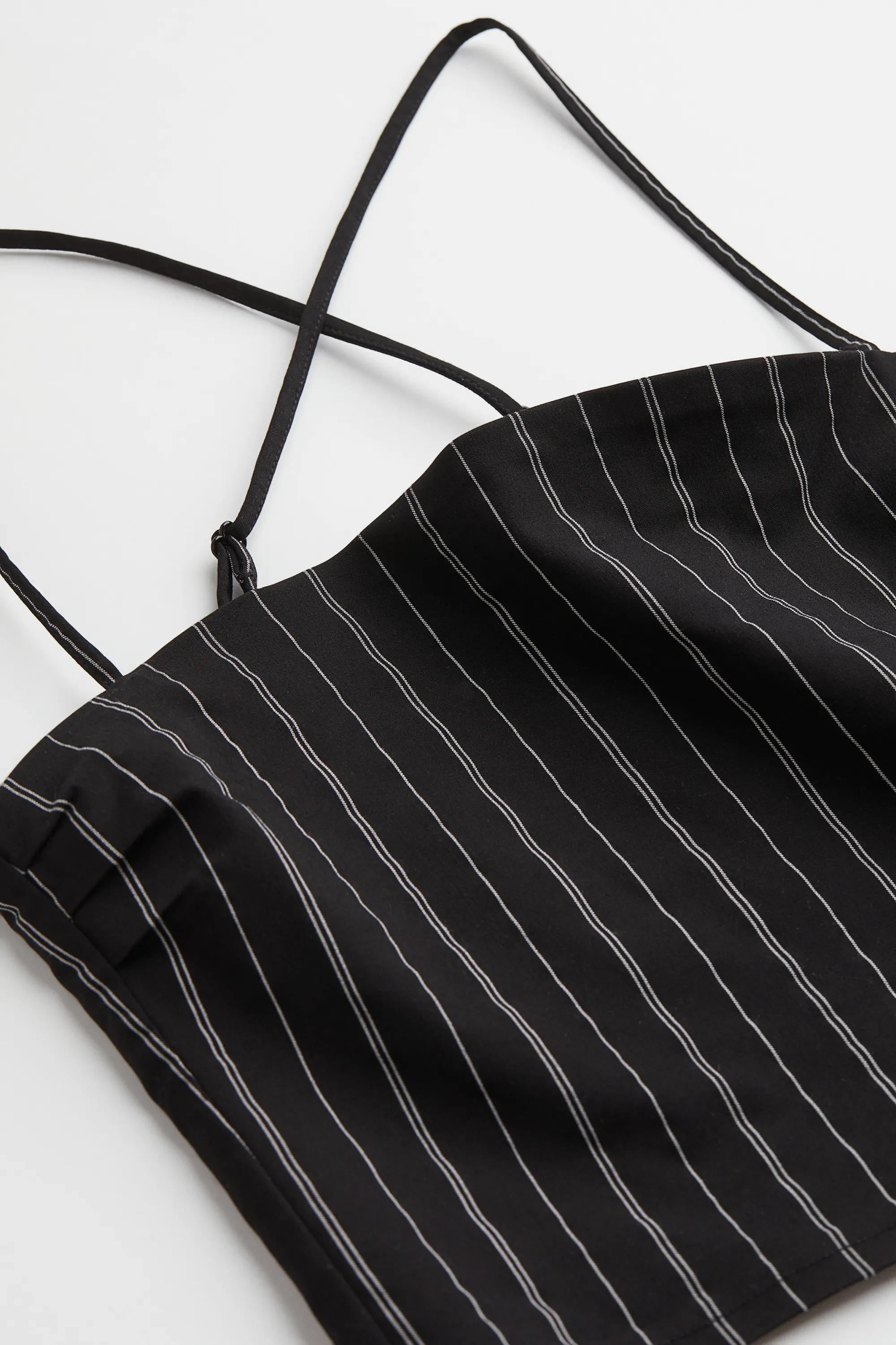 Crop top bandeau - Noir/blanc/rayé