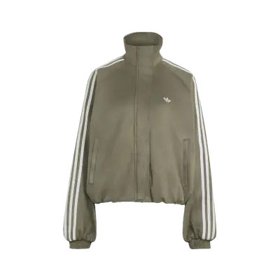 Adidas Faux Suede Track Top Olive Strata