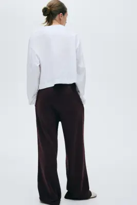 Pantalon jogger à jambes droites - Bordeaux — photo 3