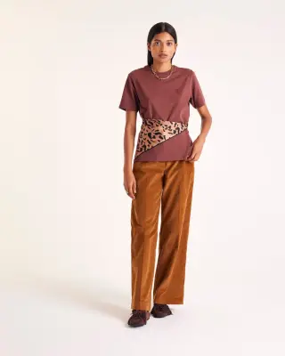 Tee-shirt Bree brodé chocolat — photo 4