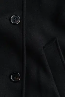 Veste à fermeture croisée avec col entonnoir - Noir — photo 5