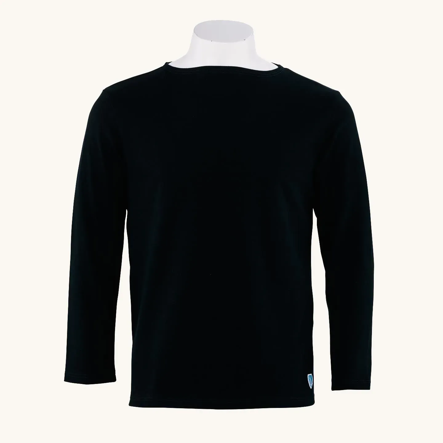 Marinière Noir Uni, mixte