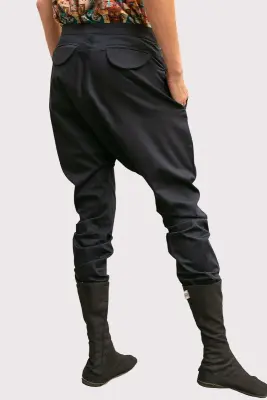 Sarouel slim pants croisé coton — photo 4