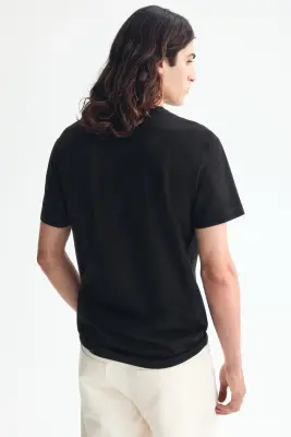 T-shirt Slim Fit - Noir — photo 3