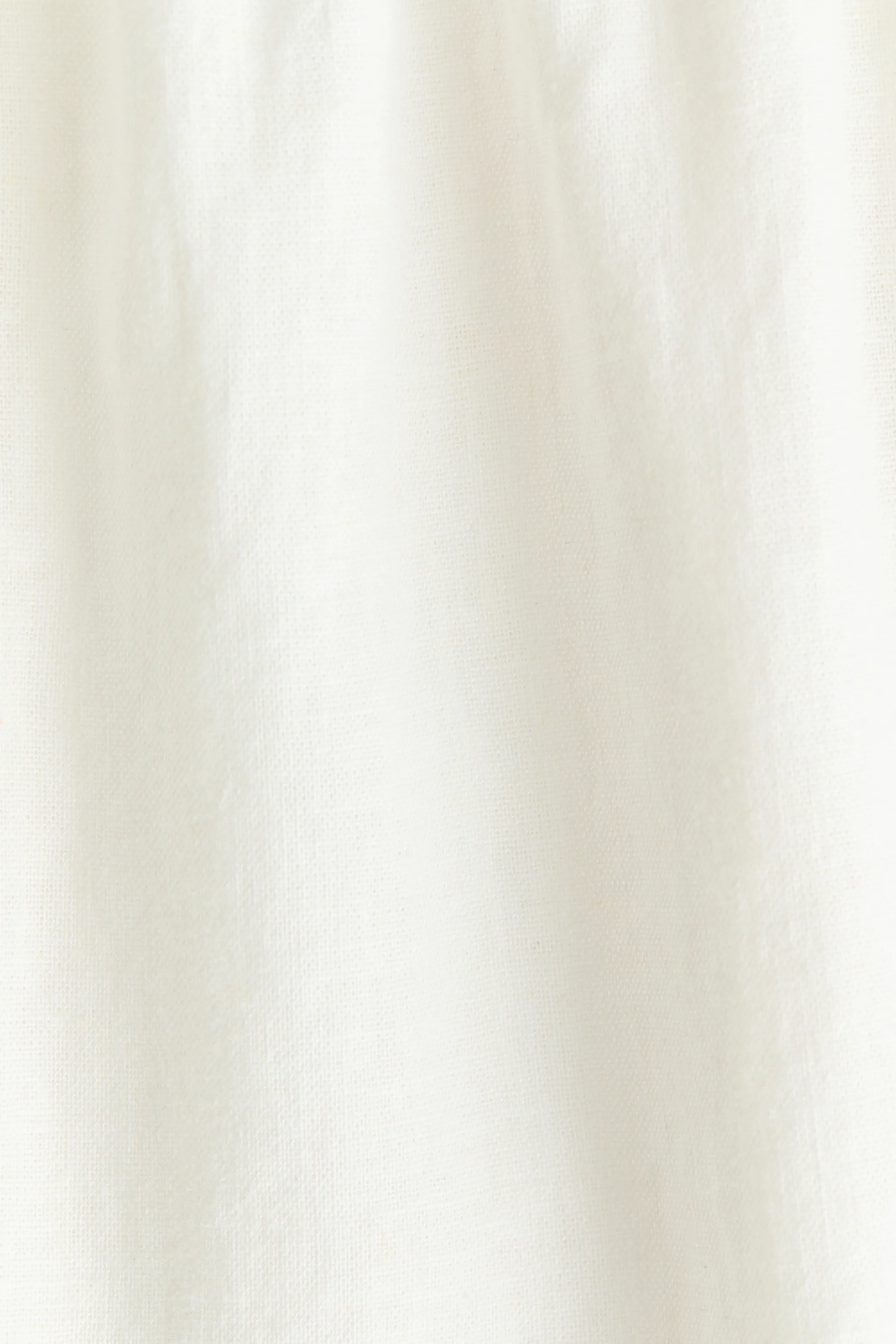 Pantalon large en lin mélangé - Crème