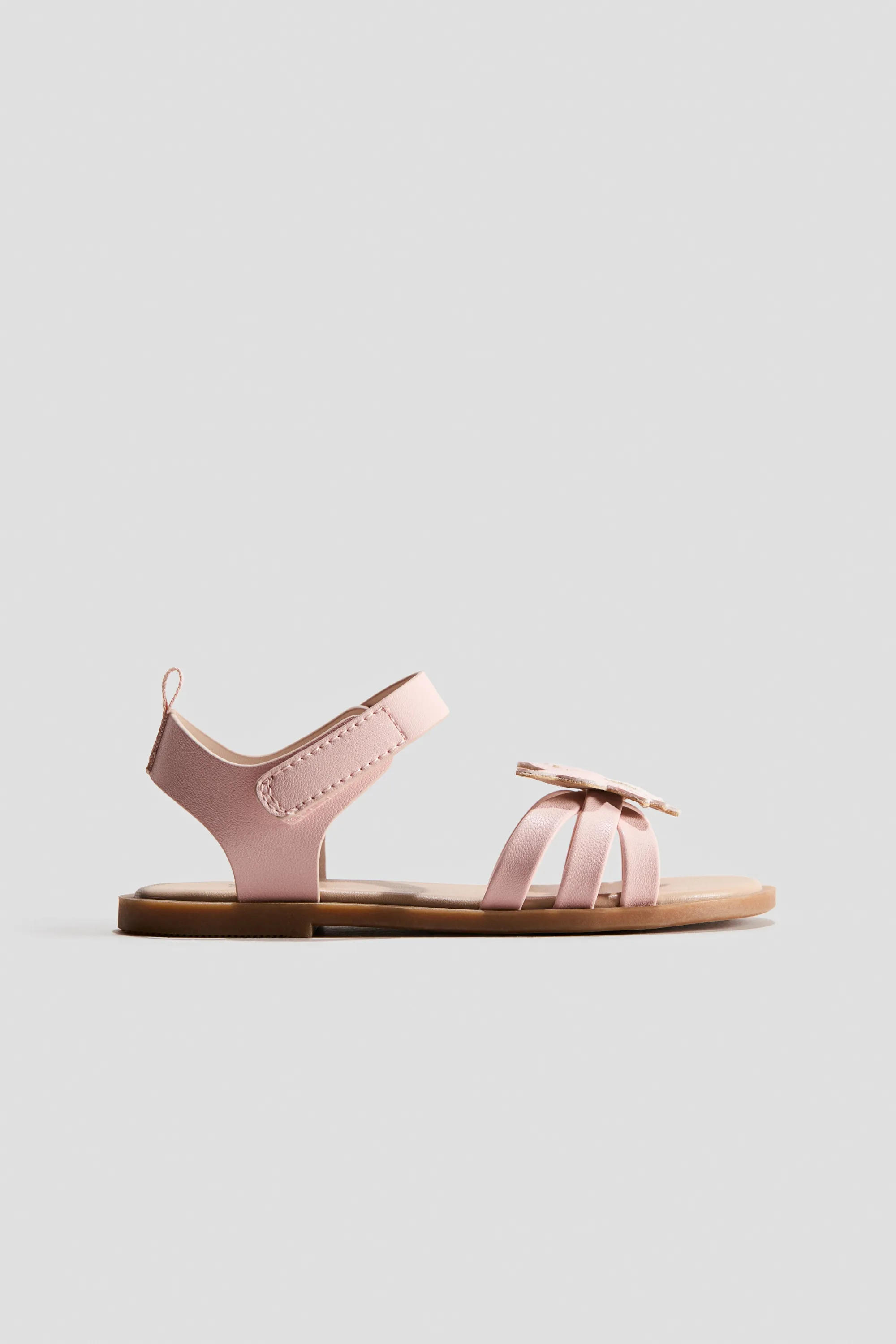 Sandales avec application - Rose clair/papillon