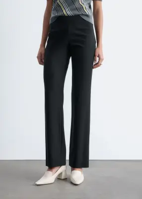 Pantalon droit en laine - Noir — photo 4