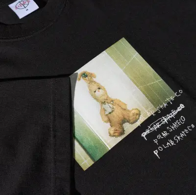 tee shirt Polar bunny 2 – black — photo 3