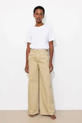 Pantalon large en toile sergé — photo 2