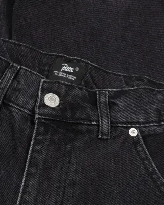 Double Knee Denim Pants Black — photo 5