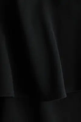 Pantalon à jambes barrel avec jupe superposée - Noir — photo 4