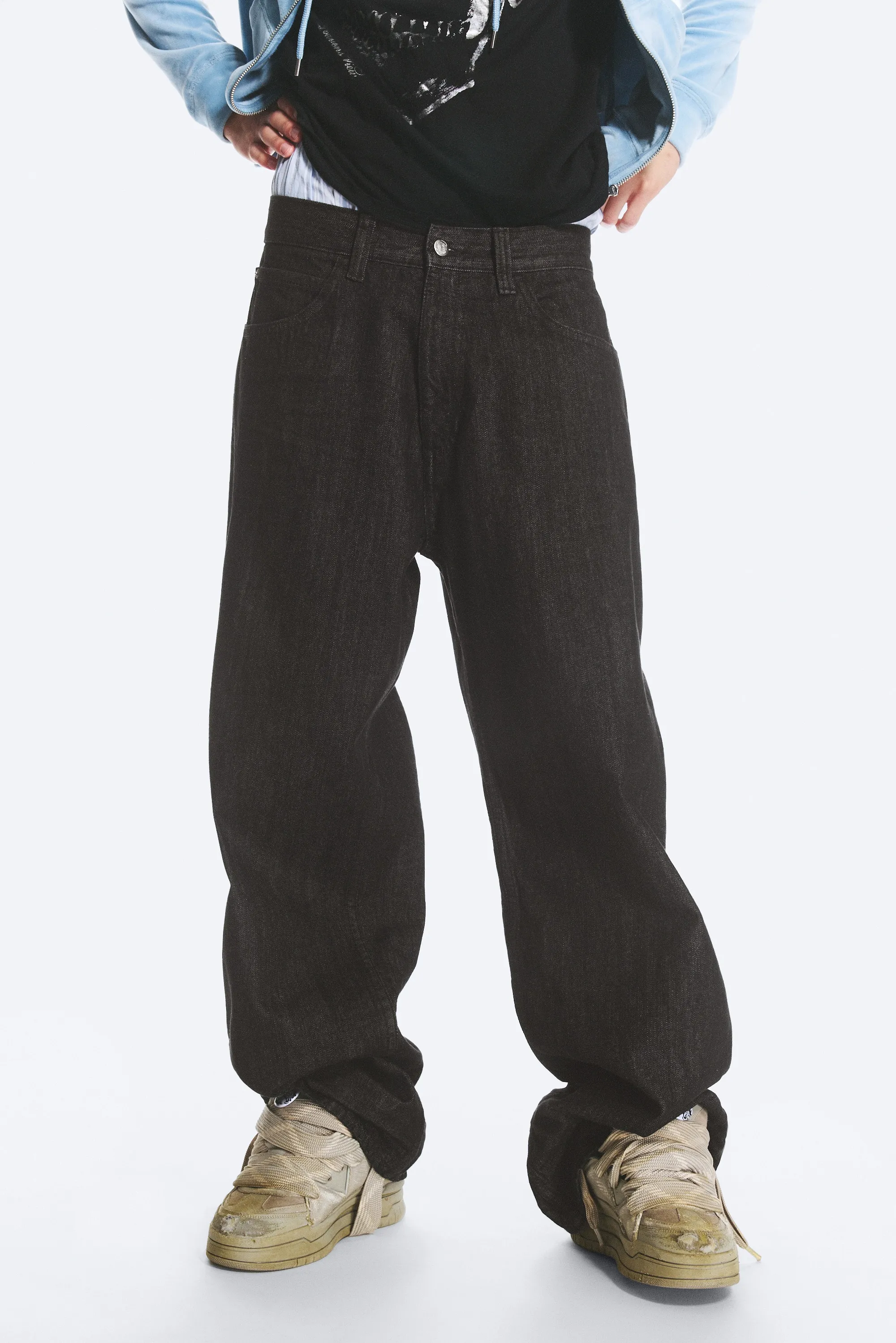 Jean droit ample taille standard Looser - Extra Black Rinse