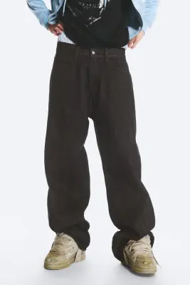 Jean droit ample taille standard Looser - Extra Black Rinse — photo 1