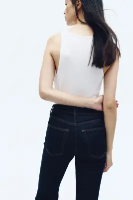 Flared High Jeans - Bleu denim foncé — photo 3