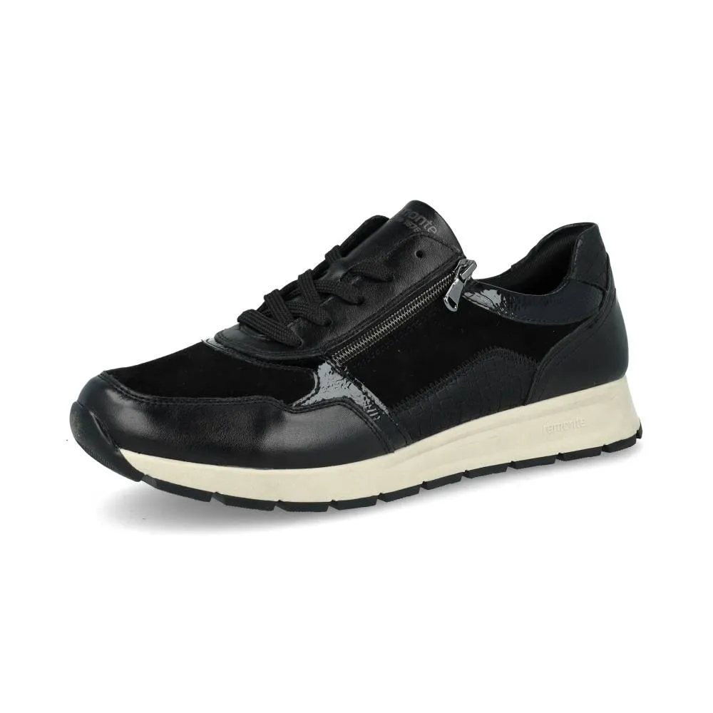 Baskets Remonte D2G05-02 Noires - Automne Hiver Grande Pointure Femme
