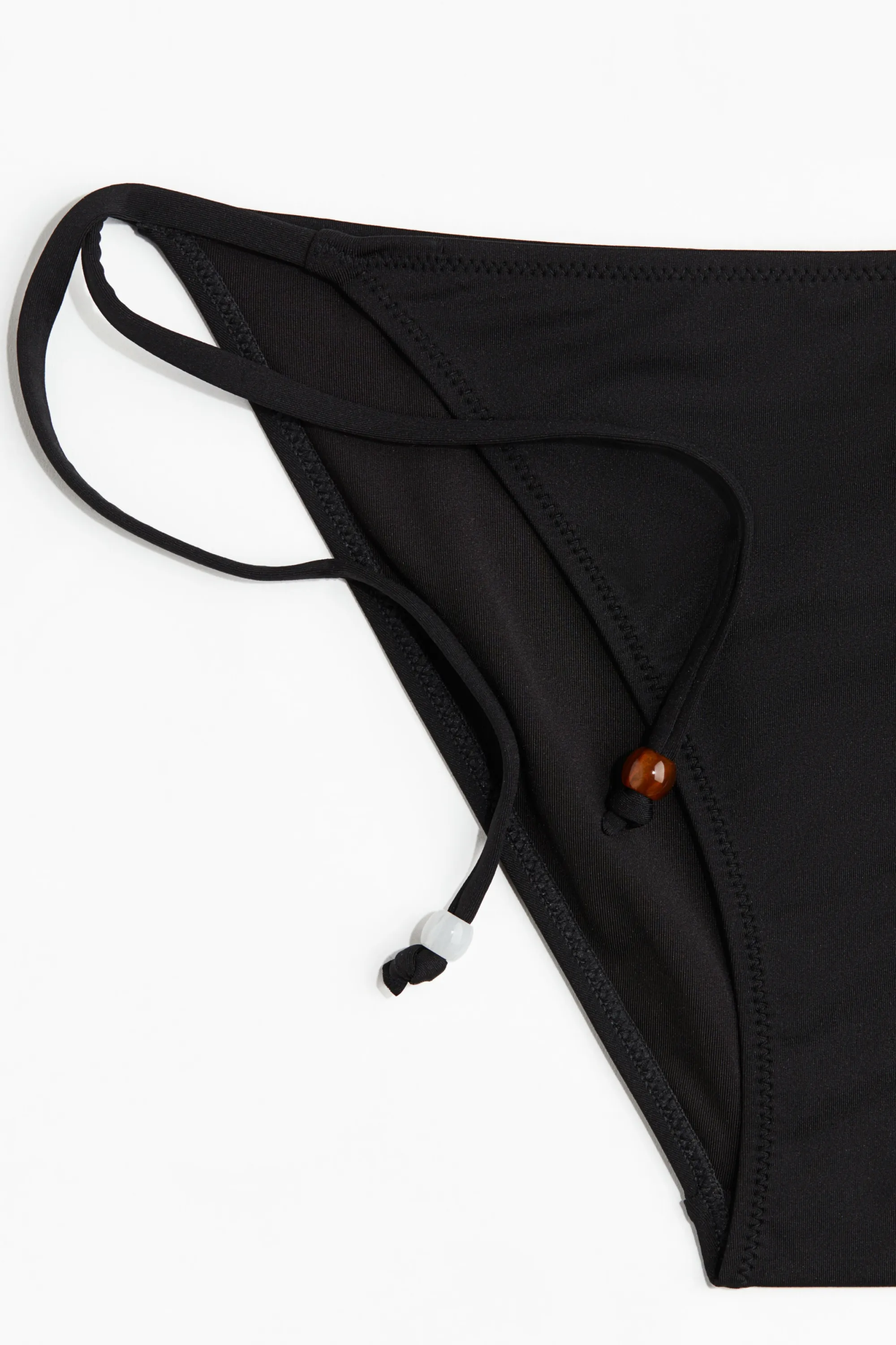Bas de maillot Tanga à nouer - Noir