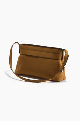 Sac porté épaule avec bride décorative - Marron — photo 1
