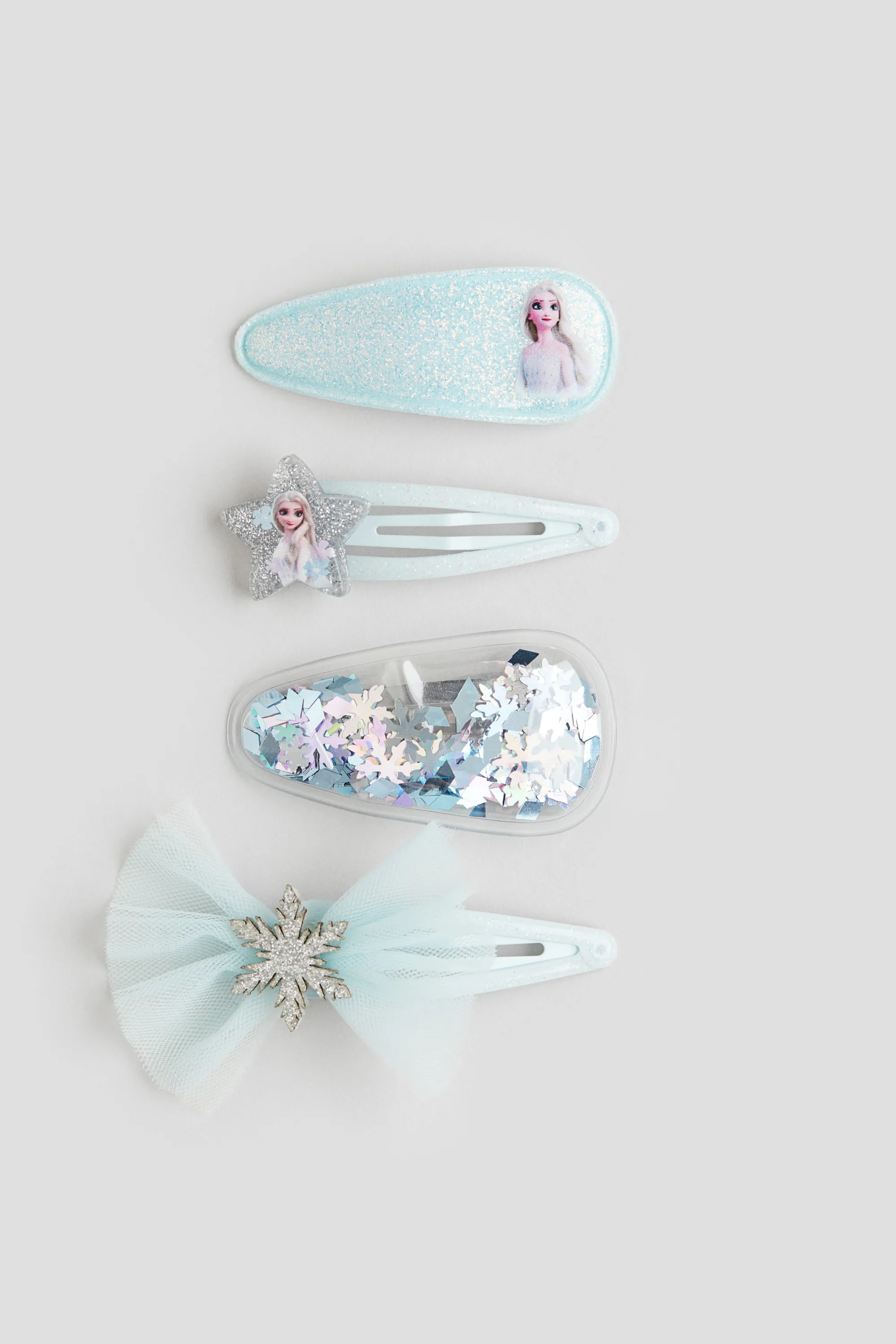 Lot de 4 barrettes - Turquoise/La Reine des neiges