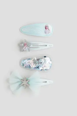 Lot de 4 barrettes - Turquoise/La Reine des neiges — photo 1
