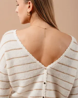 Cardigan Madisson ecru – Grace & Mila — photo 3