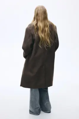 Manteau à fermeture droite - Taupe foncé — photo 3