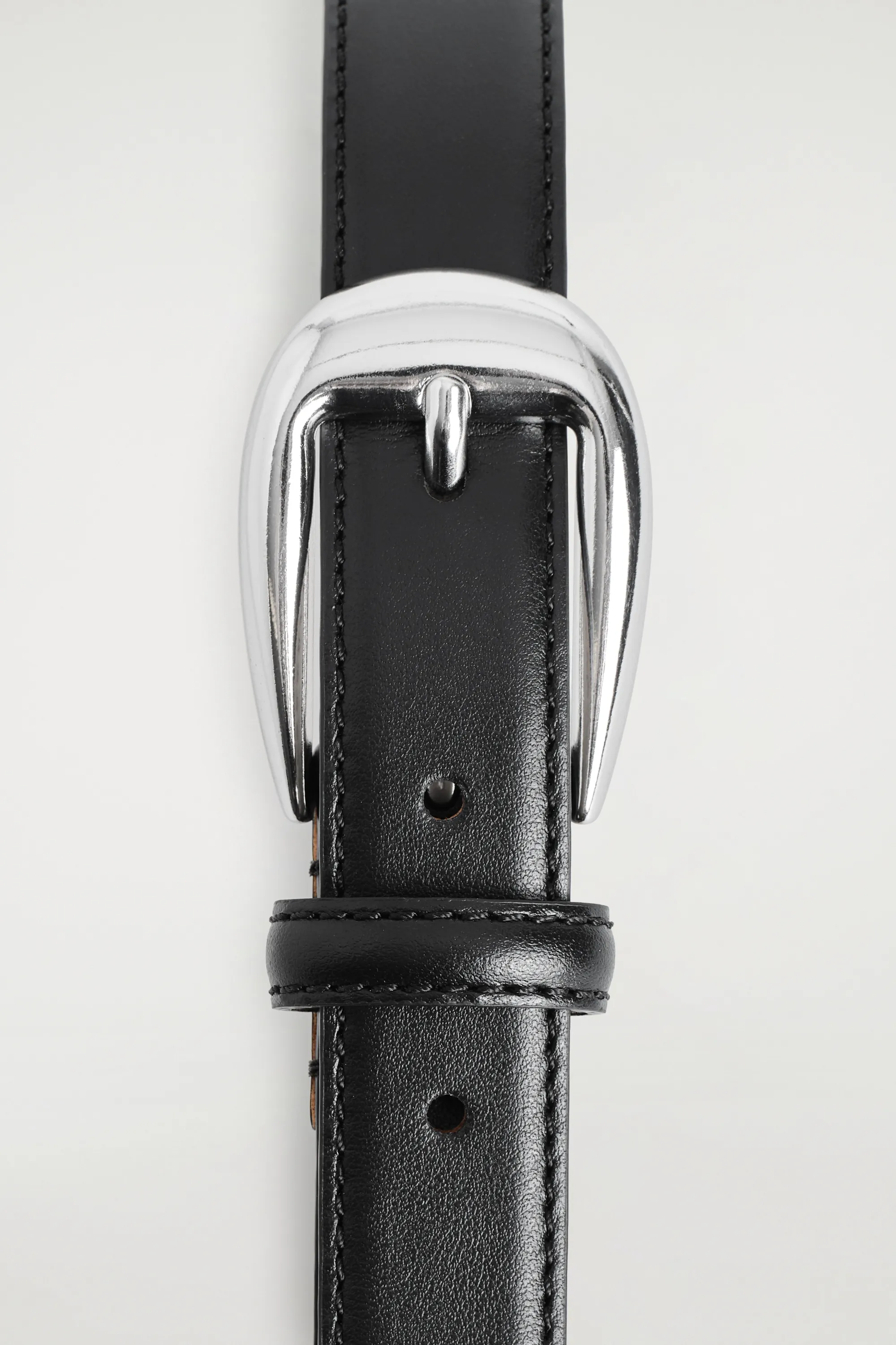 CEINTURE WESTERN EN CUIR - NOIR / ARGENTÉ